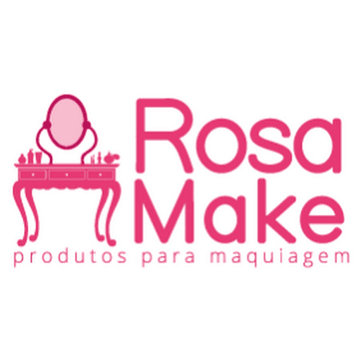 Logo da franquia Rosa Make – Beleza e Estética