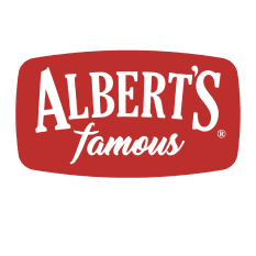 Logo da franquia Albert's Famous – Alimentação
