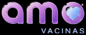 Logo da franquia Amo Vacinas – Saúde e Bem-estar